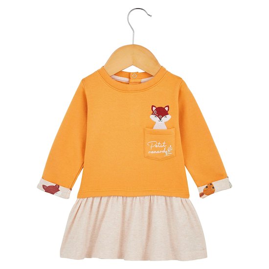 Robe avec poche Orange 1 mois de P'tit bisou