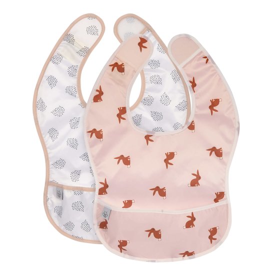 Lässig Bavoir bébé manches récupérateur Little Forest renard lot de 2