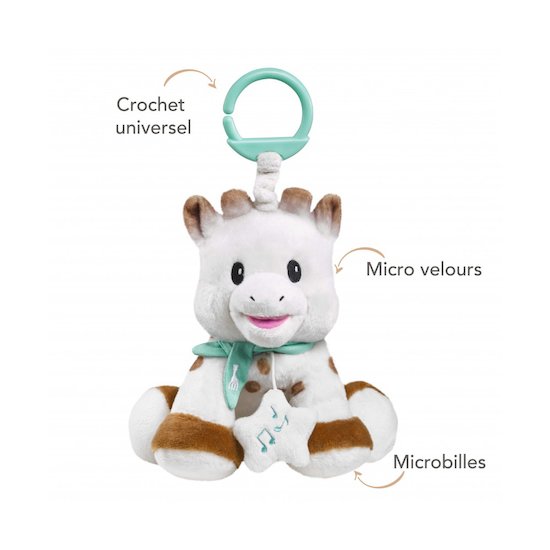 Peluche Sophie la girafe 20 cm avec boîte à musique   de Sophie La Girafe® Peluche Sophie la girafe 20 cm avec boîte à musique   de Sophie La Girafe®