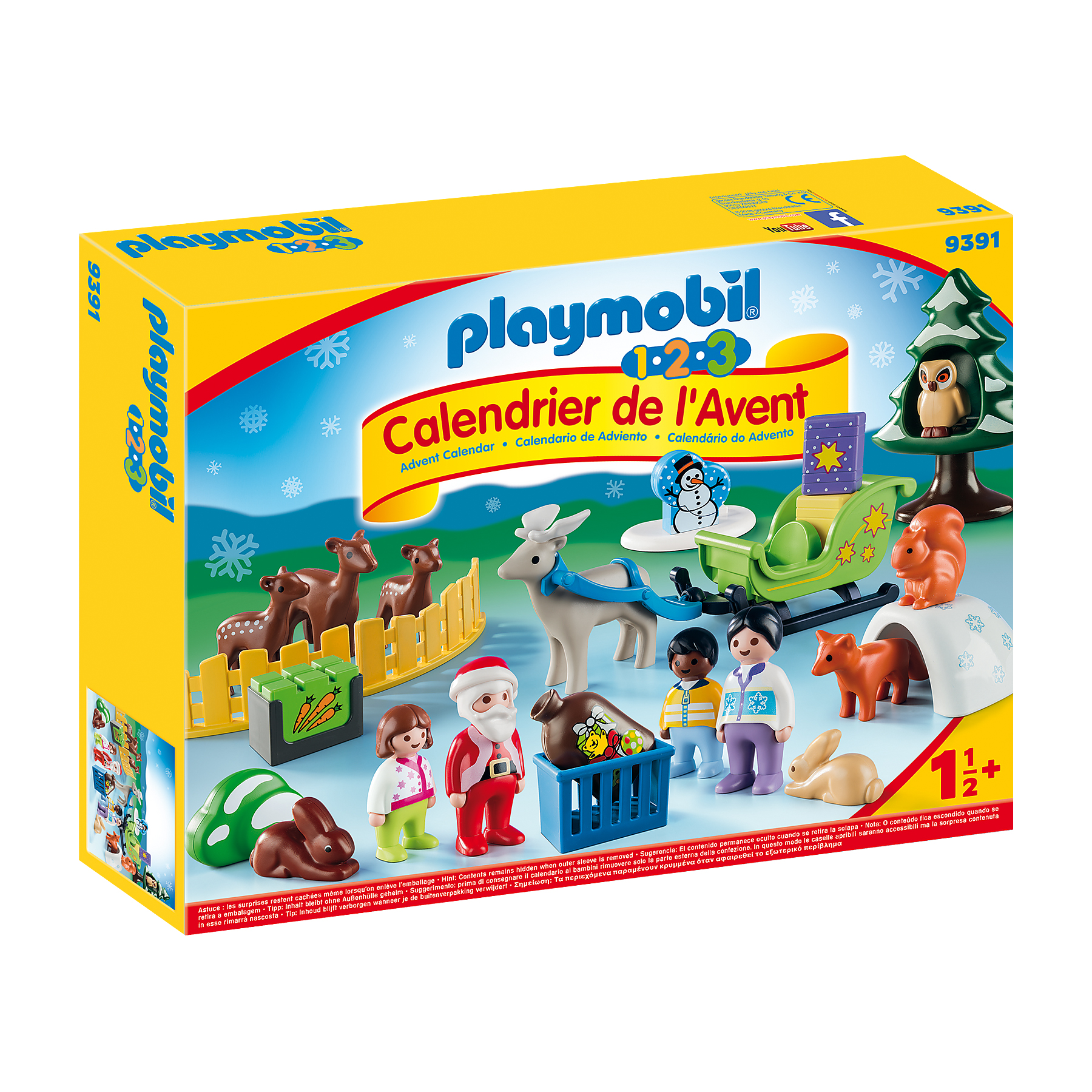 Calendrier De L Avent 1 2 3 Pere Noel Multicolore De Playmobil Jouets D Activites Aubert