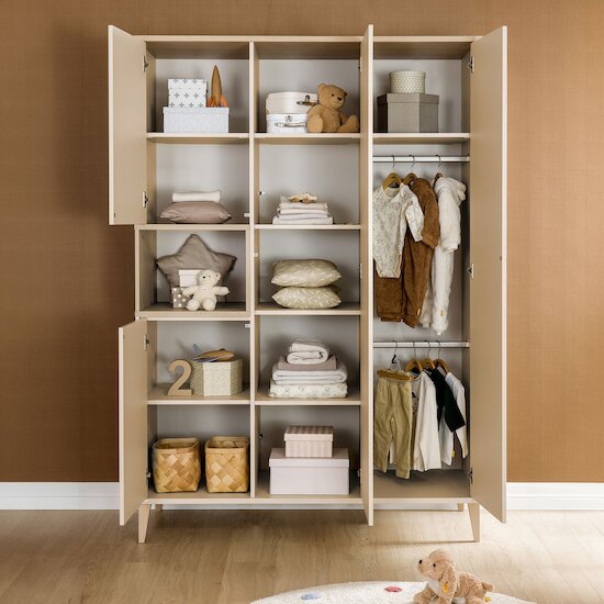 Armoire 4 portes Mila & Ben Beige  de Paidi Armoire 4 portes Mila & Ben Beige  de Paidi