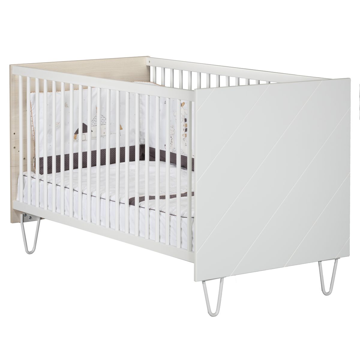 Happy Little Big Bed 70x140 Acacia Clair Blanc De Sauthon Baby S Sweet Home Lits 70x140 Evolutifs Aubert