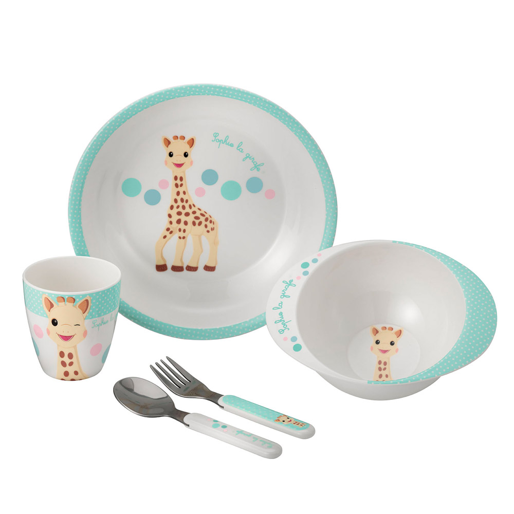 Set Repas Sophie La Girafe Vert D Eau De Vulli Coffrets Aubert