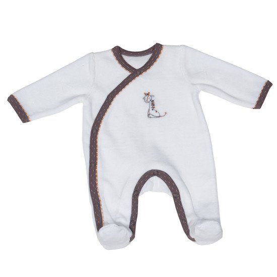 Kenza pyjama velours Blanc 3 mois de Sauthon Baby's Sweet Home