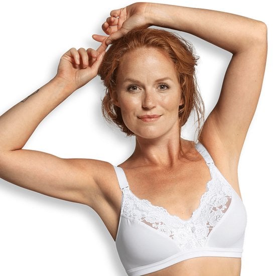 Soutien-gorge d'allaitement dentelle Blanc  de Carriwell