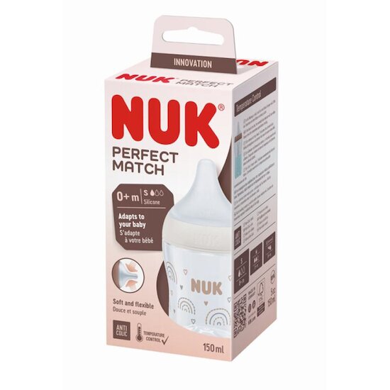 Biberon PP Perfect Match Arc-en-ciel 150 ml de Nuk Biberon PP Perfect Match Arc-en-ciel 150 ml de Nuk