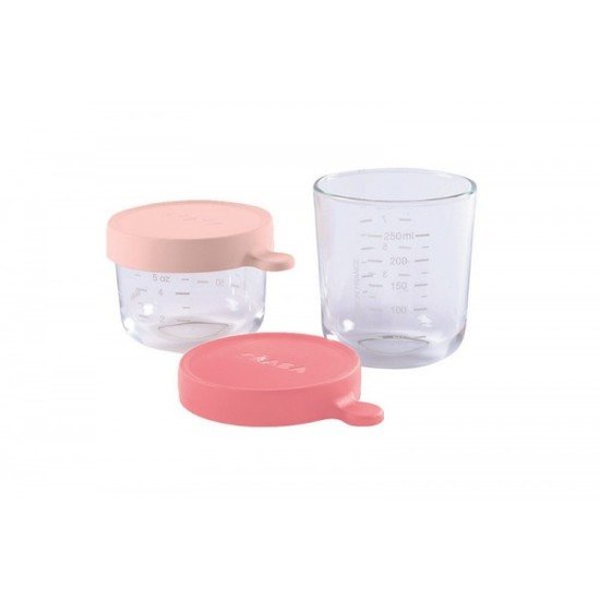 Coffret 2 Portions Verre Rose 150-250 ml de Béaba