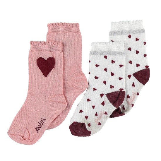 Pack 2 chaussettes Bord de mer Fille Bordeaux 22 de Noukies