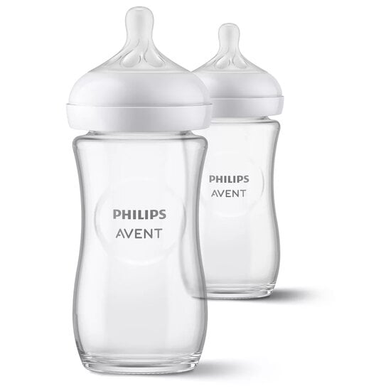 Lot de 2 Biberons Natural en verre 3.0  240 ml de Philips AVENT