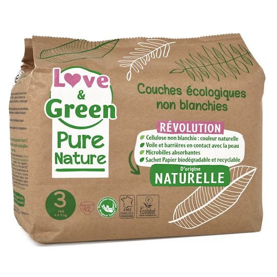Couches écologiques Pure Nature Eco Label  T3 de Love & Green