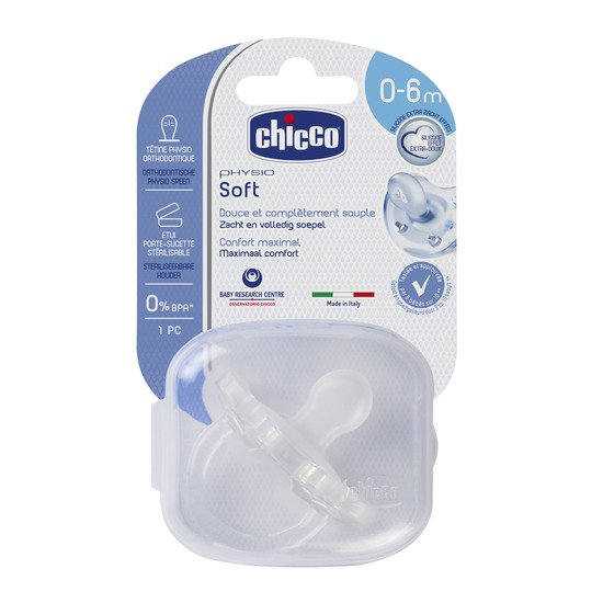 Sucette Physio Soft Transparent 0-6 mois de Chicco