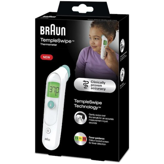 Thermomètre TempleSwipe™ BST200 de Braun, Thermomètre bébé frontal : Aubert