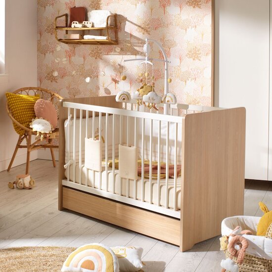 Vanille Tiroir de lit Chêne miel 60 x 120 cm de Sauthon Baby's Sweet Home Vanille Tiroir de lit Chêne miel 60 x 120 cm de Sauthon Baby's Sweet Home