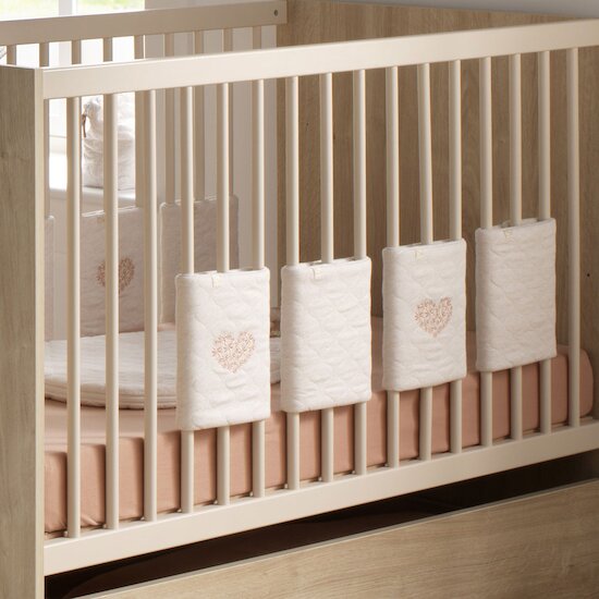 Petit cœur Protections barreaux x8   de Sauthon Baby Déco Petit cœur Protections barreaux x8   de Sauthon Baby Déco