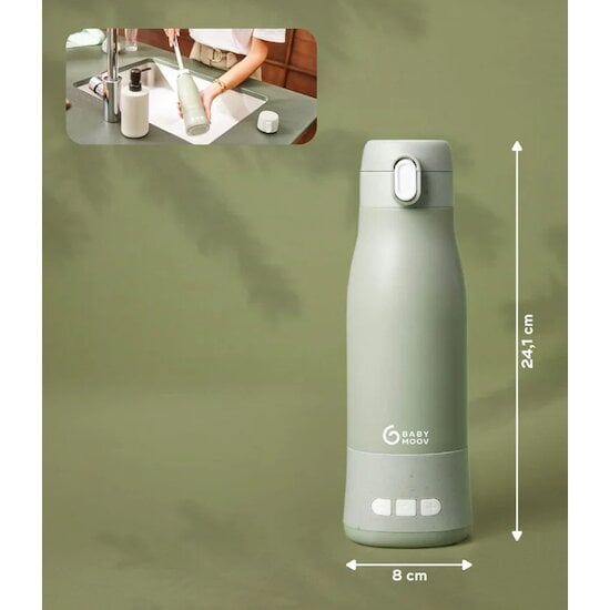 Chauffe-biberon nomade MOOV & FEED Vert  de Babymoov Chauffe-biberon nomade MOOV & FEED Vert  de Babymoov