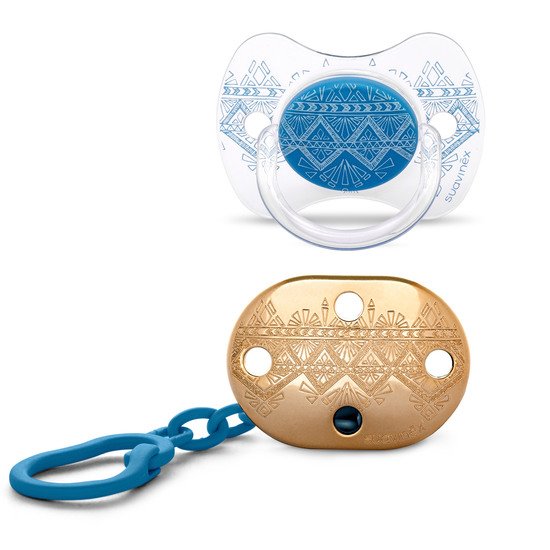 Sucette Ethnic couture + attache-sucette