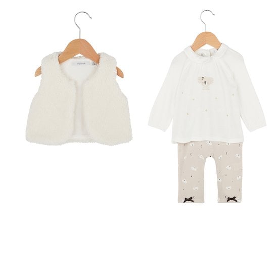 Combinaison + gilet Petit Koala Écru/Beige  de Marèse