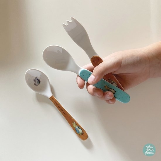 Set de 2 couverts Pierre Lapin Multicolore  de Petit Jour Paris