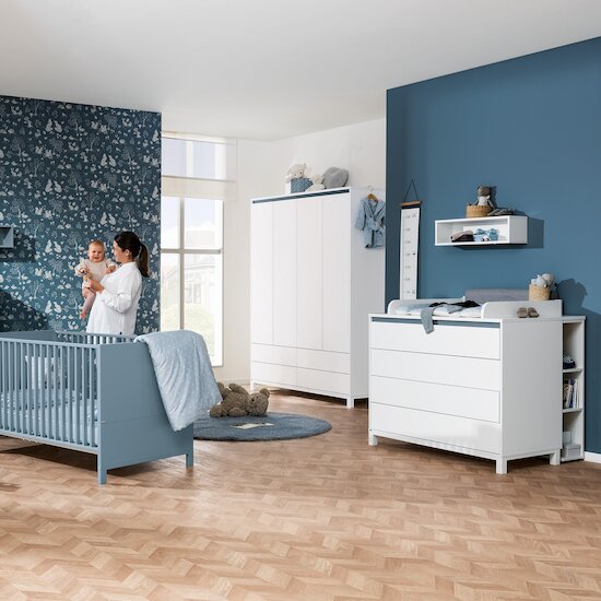 Olli Commode 4 tiroirs Bleu mat  de Paidi Olli Commode 4 tiroirs Bleu mat  de Paidi