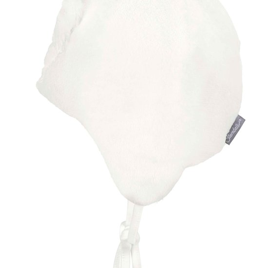 Bonnet en pluche doudou Blanc  de Sterntaler Bonnet en pluche doudou Blanc  de Sterntaler