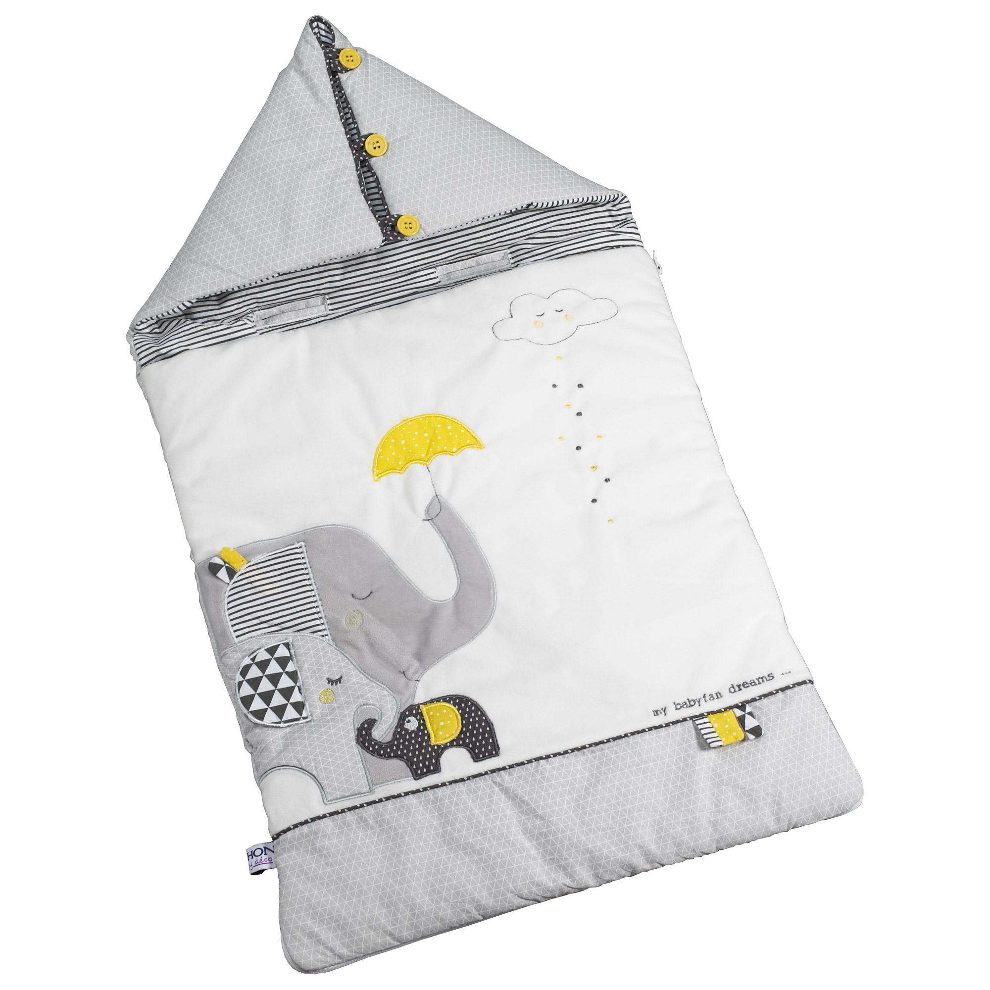 Babyfan Nid D Ange Nomade Gris De Sauthon Baby Deco Nids D Ange Aubert