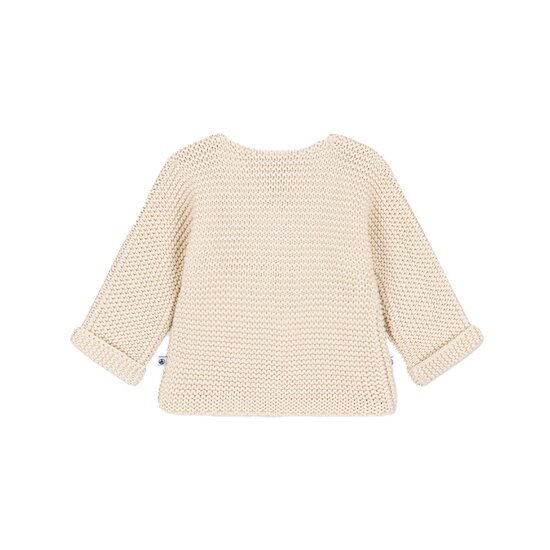 Cardigan en tricot point mousse bébé Avalanche  de Petit Bateau Cardigan en tricot point mousse bébé Avalanche  de Petit Bateau