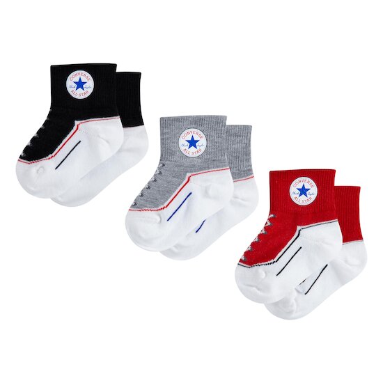 Lot de 3 Chaussettes tricolore Noir 12-24 mois de Converse