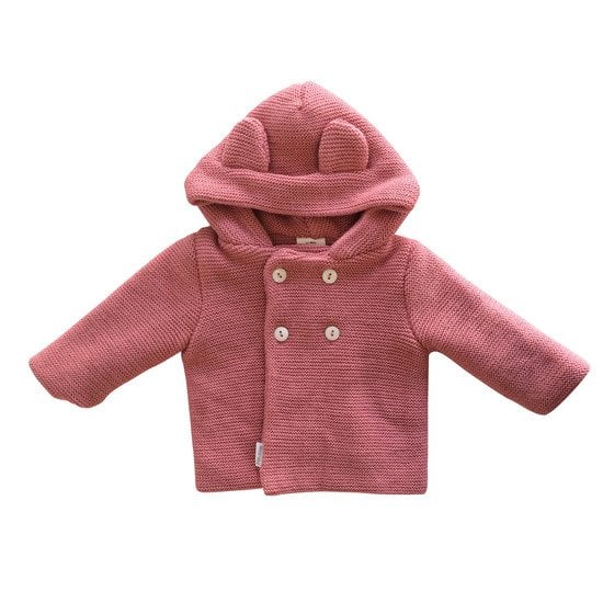 Manteau à capuche Rose  de P'tit bisou