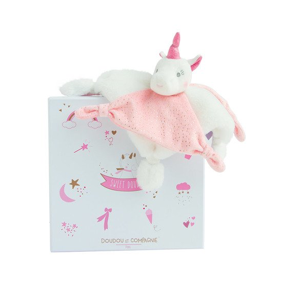 Doudou licorne Rose  de Doudou et Compagnie