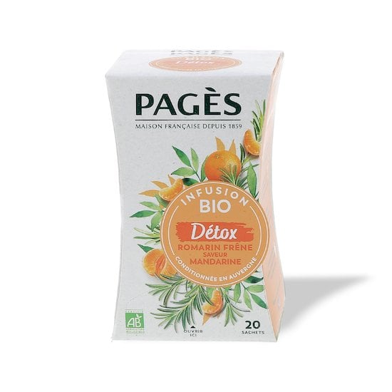 Infusion bio détox saveur mandarine Orange  de PAGÈS