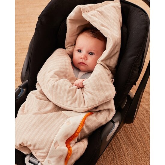 Tiga, Stegi & Ops Nid d'ange en Veloudoux Beige  de Noukies