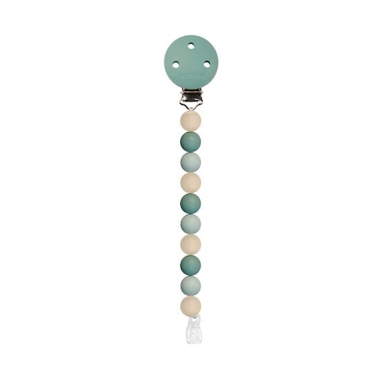 Attache-sucette Silicone Vert Sauge Beige  de Nattou