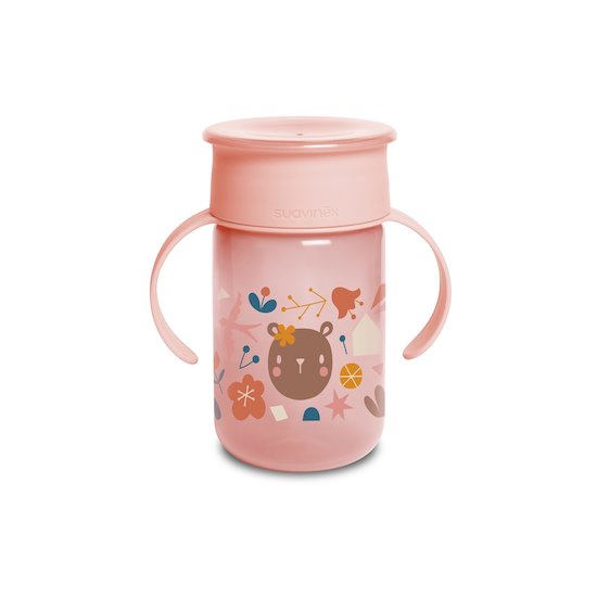 Into the Forest Tasse d'apprentissage 360° Rose 340 ml de Suavinex