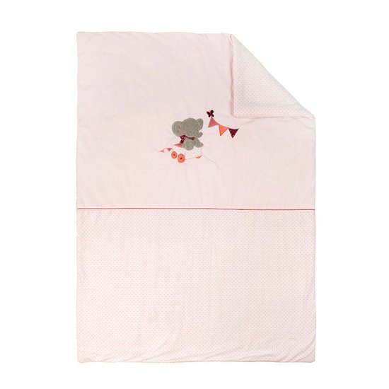 Adèle & Valentine couverture Rose 100 x 135 cm de Nattou