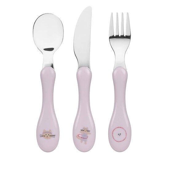 Tiny Team Couverts Inox Chat  de Lässig