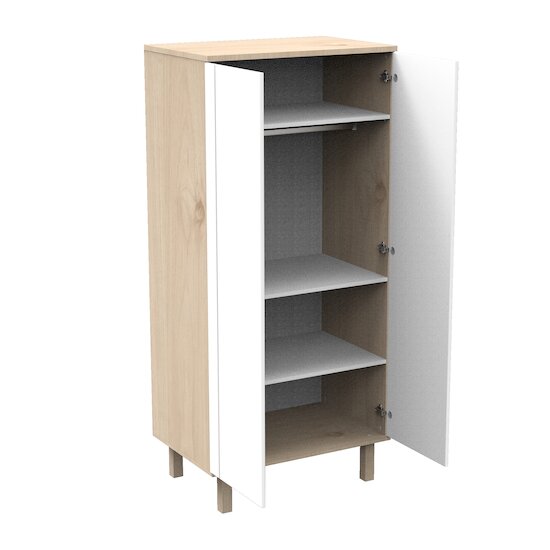 Solène Armoire 2 portes Blanc  de Sauthon Baby's Sweet Home Solène Armoire 2 portes Blanc  de Sauthon Baby's Sweet Home