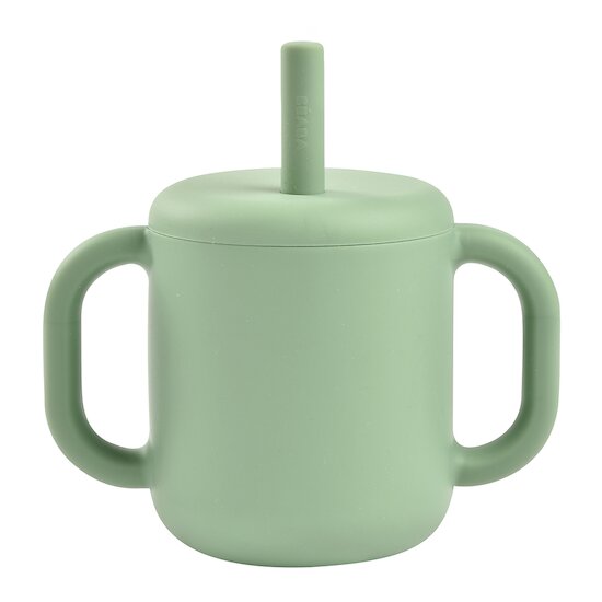 Tasse à Paille en silicone Vert Sauge  de Béaba