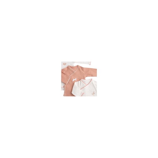 Lot 3 bodies Petit Cœur Vieux Rose  de Sauthon Baby Déco Lot 3 bodies Petit Cœur Vieux Rose  de Sauthon Baby Déco