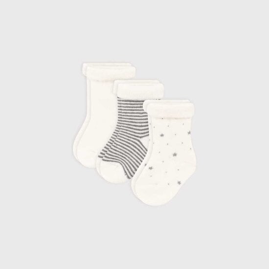 Trio de chaussettes en tricot  6-12 mois de Petit Bateau