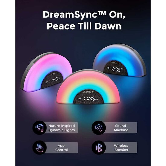 Horloge Lampe Bruit Blanc   de Momcozy