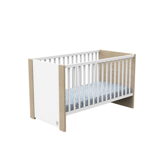 Antonin Lit Little Big Bed Bois / Blanc 70 x 140 cm de Sauthon Baby's Sweet Home