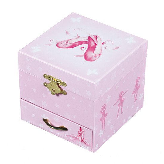 Coffret musique cube Chausson rose  de Trousselier