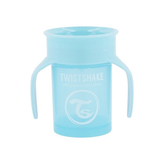 Twistshake® Gobelet à paille 360ml (12+M) - Bleu pastel