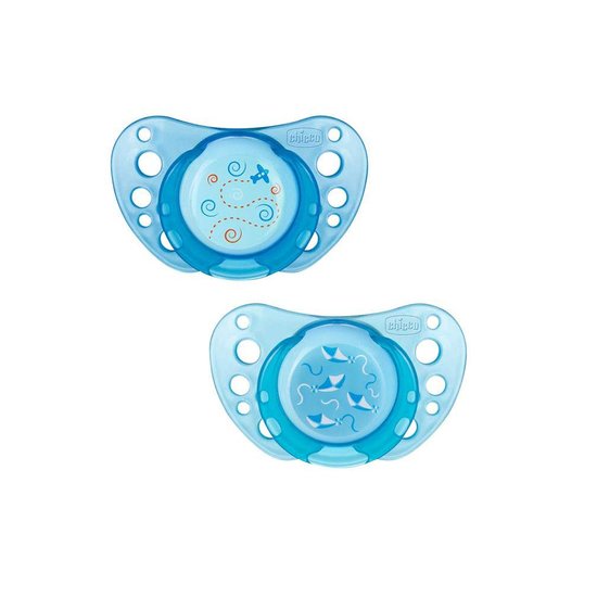 Sucette Physio Air Silicone X2 Bleu 0-6 mois de Chicco