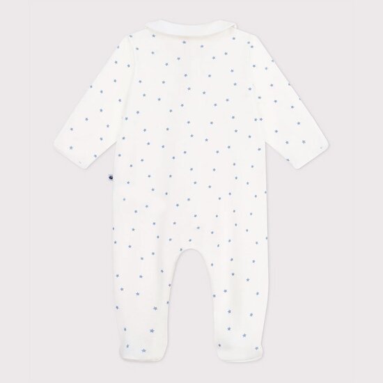Pyjama en coton à col imprimé étoiles Marshmallow / Alaska  de Petit Bateau