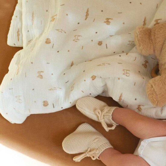 Tam Tam Couverture Mousseline Sable 75 x 100 cm de Trois Kilos Sept