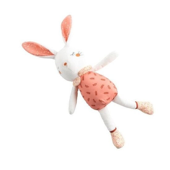 DOUDOU LAPIN ROSE BLANC DOMIVA LAPINOU LOT DE DEUX DOUDOUS PELUCHES JOUET  BEBE