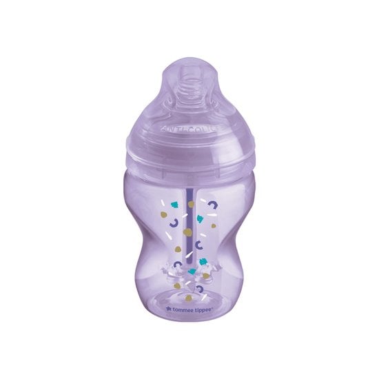 Biberon Tommee Tippee Biberons Coffret Naissance Closer to Nature , Tétine  Anti-Colique - Violet Bleu