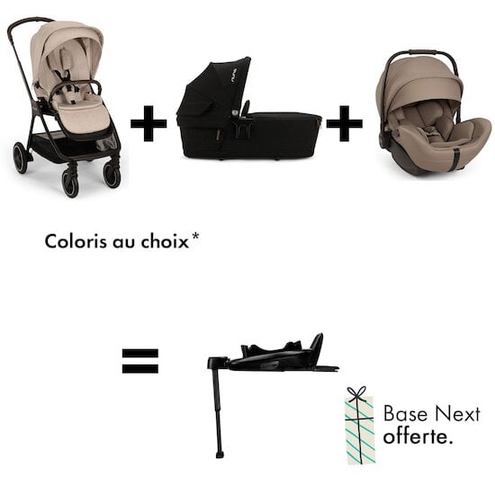 Offre Nuna : Base Next OFFERTE pour l'achat d'une Poussette Triv Next + Nacelle Lytl + Siège auto Arra Flex   de Nuna