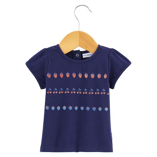 T-shirt fruits Navy Baby Bleu Marina  de P'tit bisou